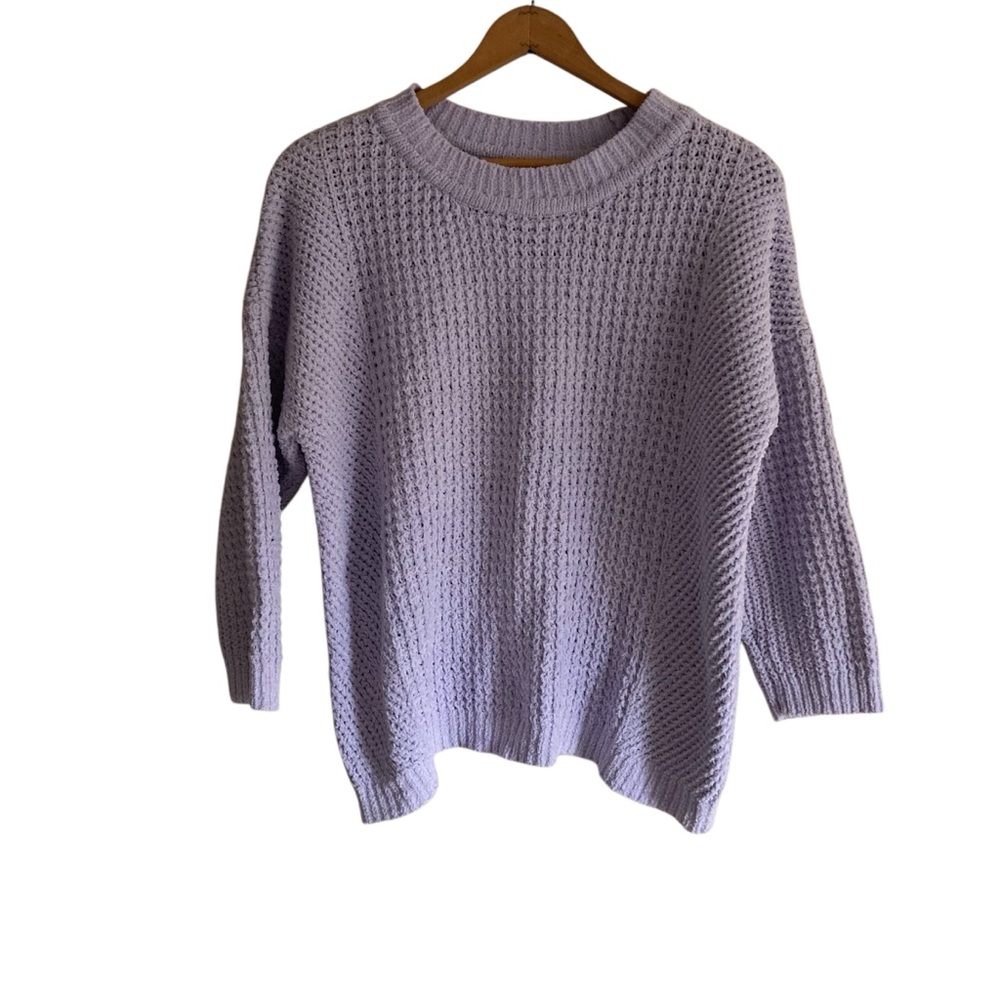 NWT Palette Purple Knit 3/4 Sleeve Sweater